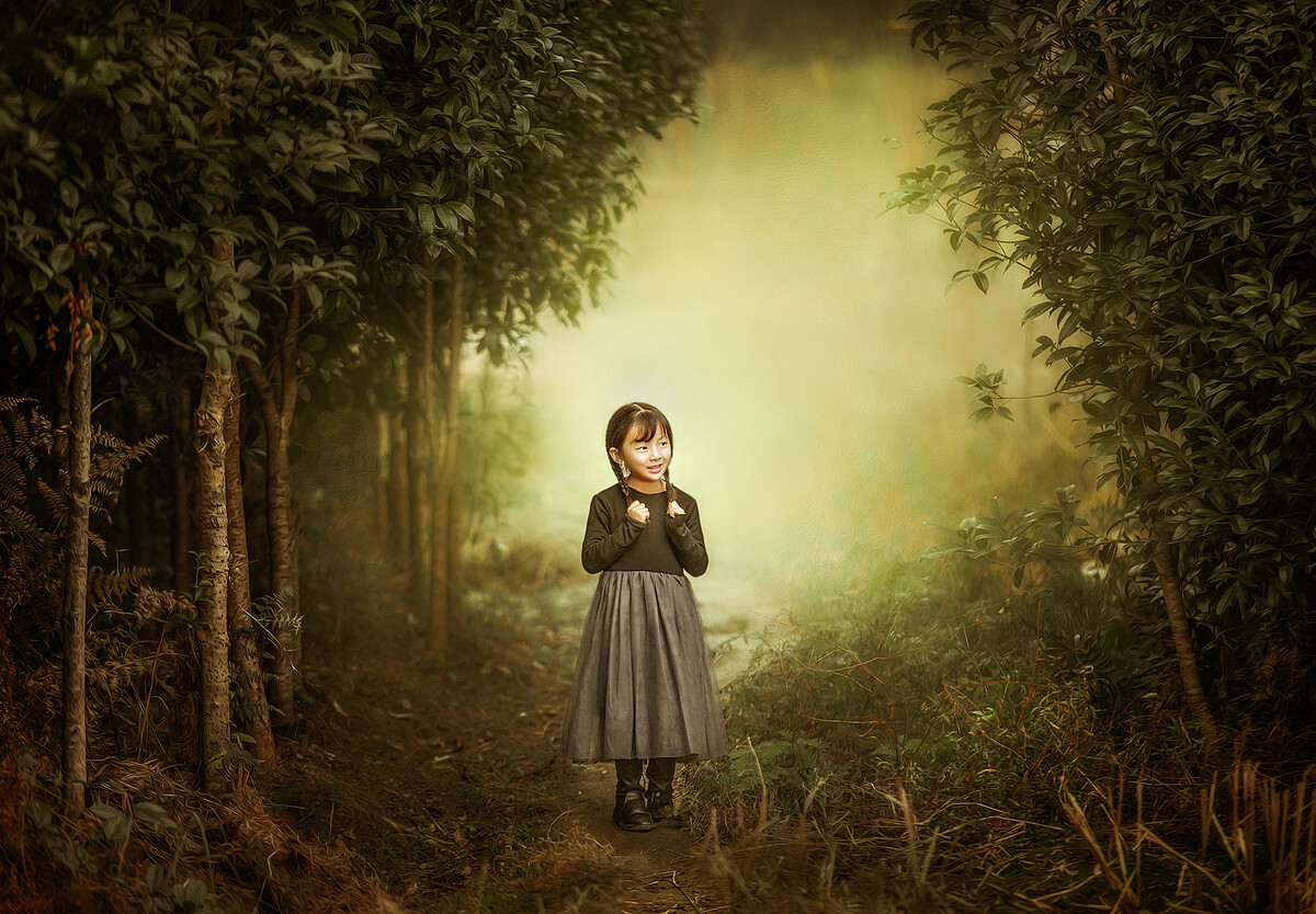 儿童摄影油画风