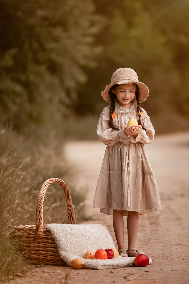 阿坤影像的儿童摄影作品《外景》