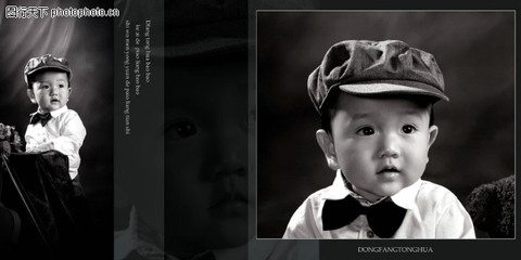 芭比娃娃与黑白肖像 影楼儿童摄影的艺术设计