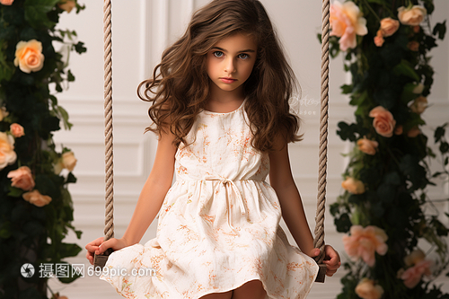 秋千上的童真时光 儿童摄影的艺术捕捉